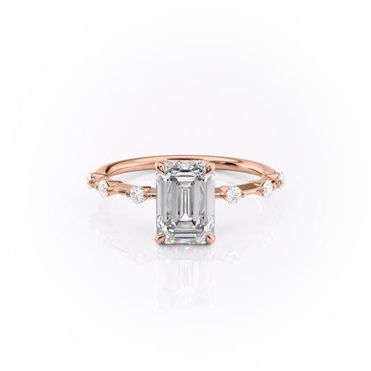 The Isla — Emerald Lab Diamond Side-Stone Engagement Ring III