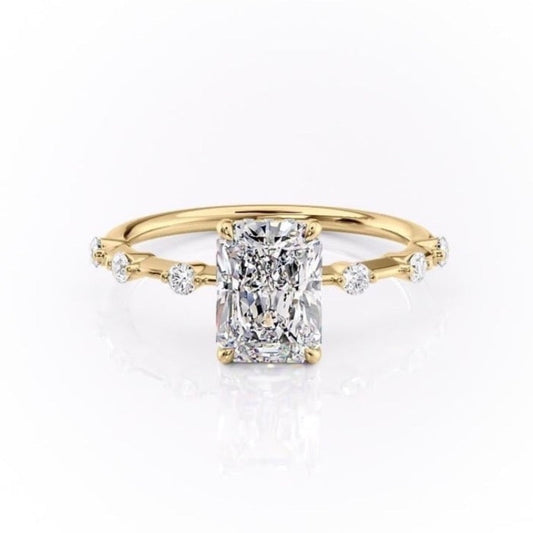The Isla — Radiant Lab Diamond Side-Stone Engagement Ring III