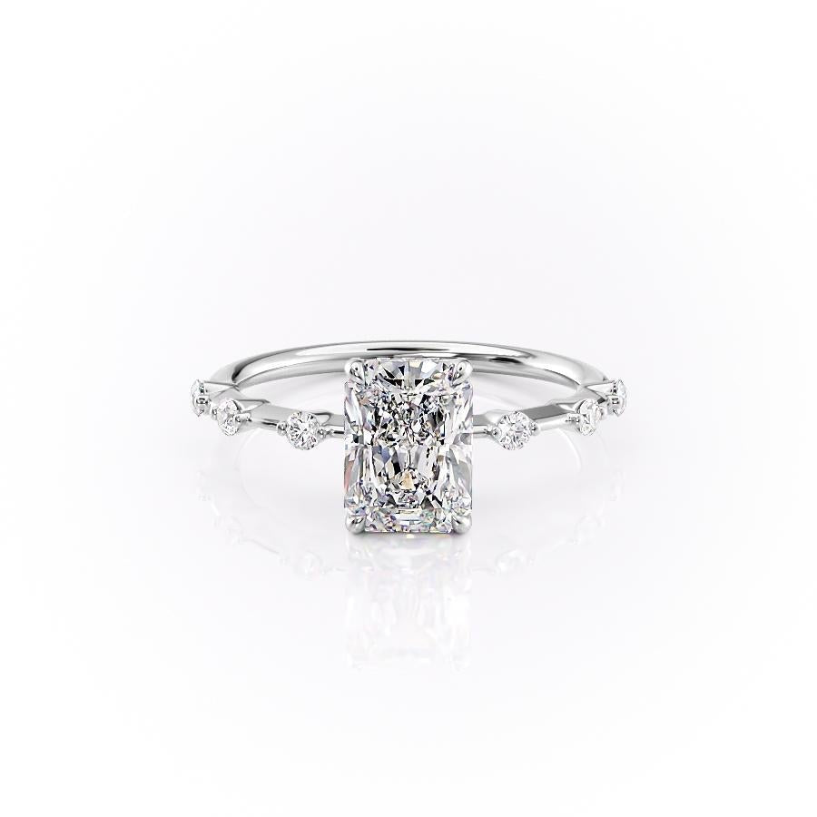 The Isla — Radiant Lab Diamond Side-Stone Engagement Ring III