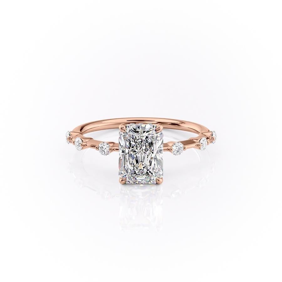 The Isla — Radiant Lab Diamond Side-Stone Engagement Ring III