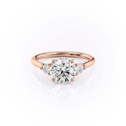 The Violet — Round Lab Diamond 3-Stone Engagement Ring