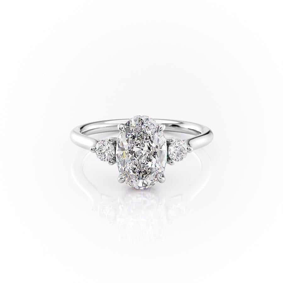 The Violet — Oval Lab Diamond 3-Stone Engagement Ring
