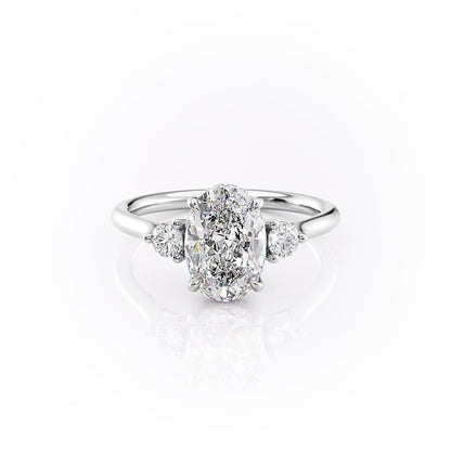 The Violet — Oval Lab Diamond 3-Stone Engagement Ring