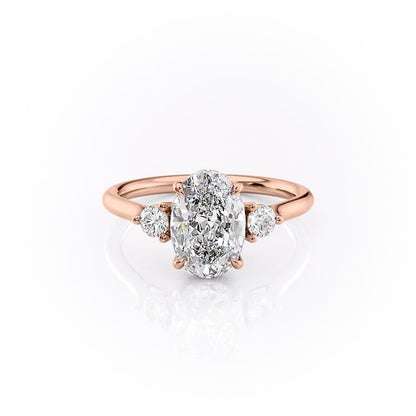 The Violet — Oval Lab Diamond 3-Stone Engagement Ring