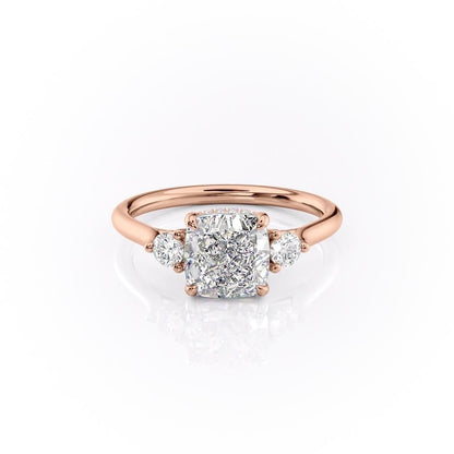 The Violet — Cushion Lab Diamond 3-Stone Engagement Ring