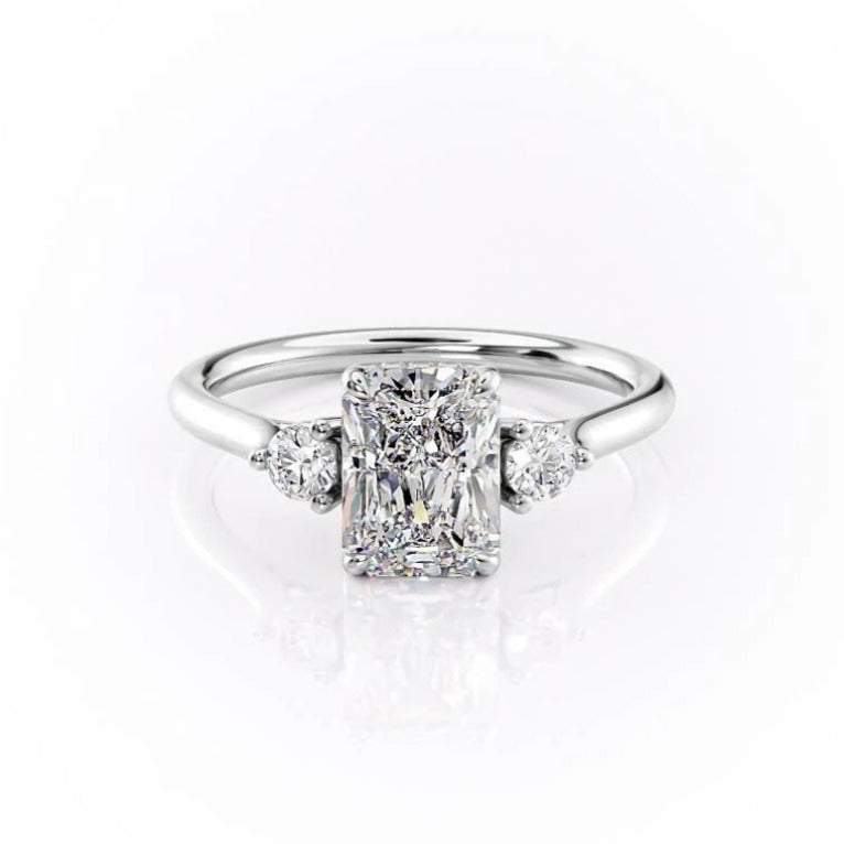 The Violet — Radiant Lab Diamond 3-Stone Engagement Ring