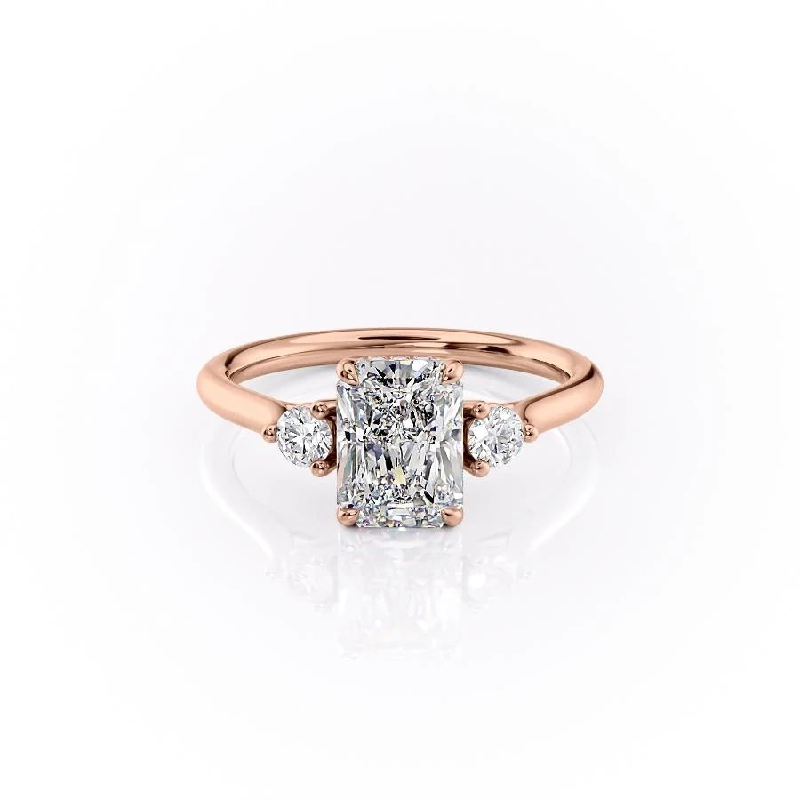 The Violet — Radiant Lab Diamond 3-Stone Engagement Ring