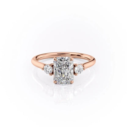 The Violet — Radiant Lab Diamond 3-Stone Engagement Ring