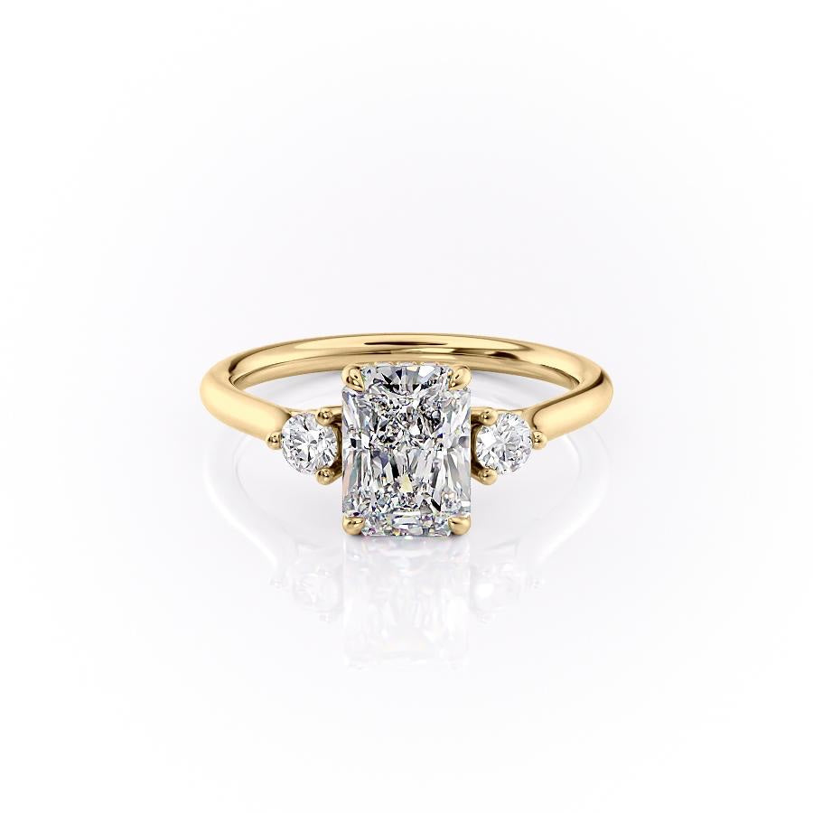The Violet — Radiant Lab Diamond 3-Stone Engagement Ring