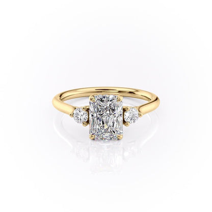 The Violet — Radiant Lab Diamond 3-Stone Engagement Ring