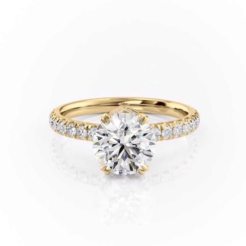 The Isla — Round Lab Diamond Side-Stone Engagement Ring II