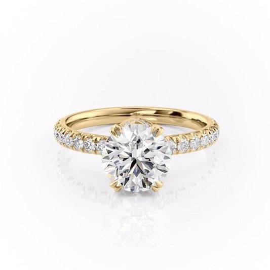 The Isla — Round Lab Diamond Side-Stone Engagement Ring II