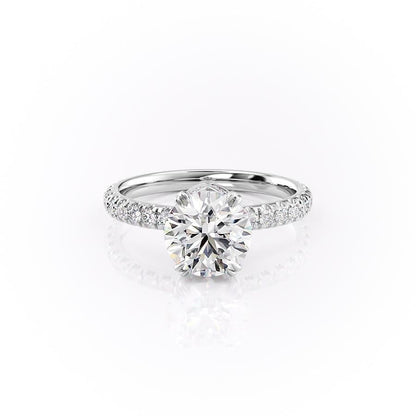 The Isla — Round Lab Diamond Side-Stone Engagement Ring II