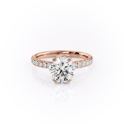 The Isla — Round Lab Diamond Side-Stone Engagement Ring II