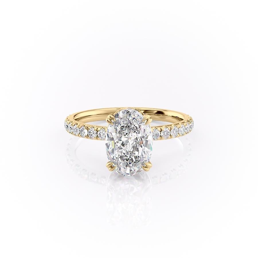 The Isla — Oval Lab Diamond Side-Stone Engagement Ring II