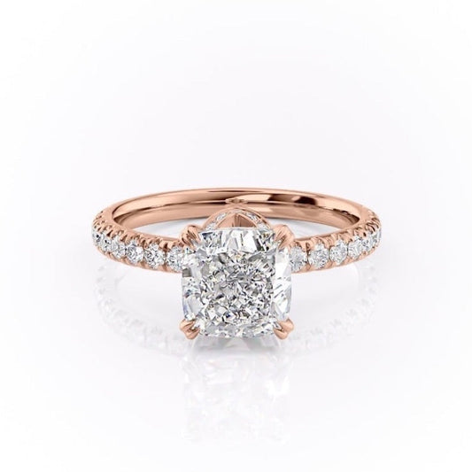 The Isla — Cushion Lab Diamond Side-Stone Engagement Ring II