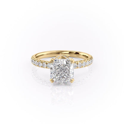 The Isla — Cushion Lab Diamond Side-Stone Engagement Ring II