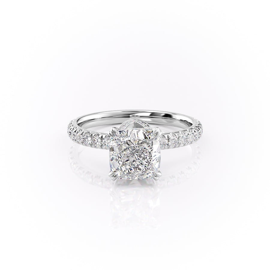 The Isla — Cushion Lab Diamond Side-Stone Engagement Ring II