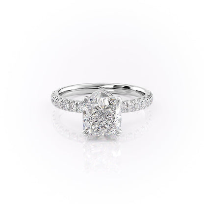 The Isla — Cushion Lab Diamond Side-Stone Engagement Ring II