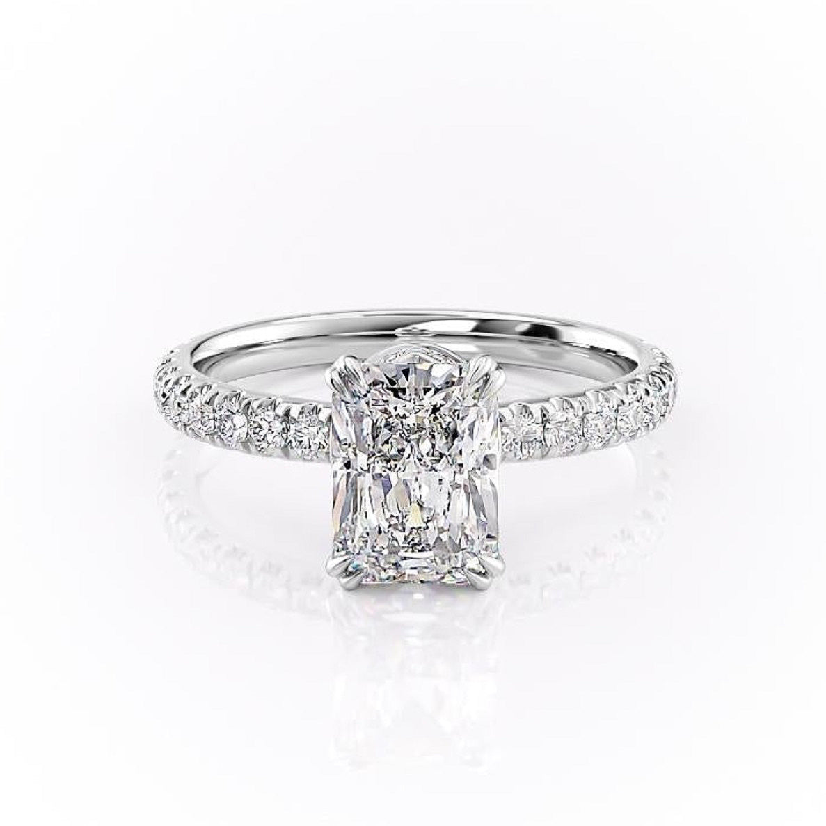 The Isla — Radiant Lab Diamond Side-Stone Engagement Ring II