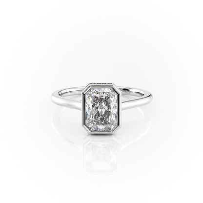The Eva — Radiant Lab Diamond Bezel Secret Halo Engagement Ring