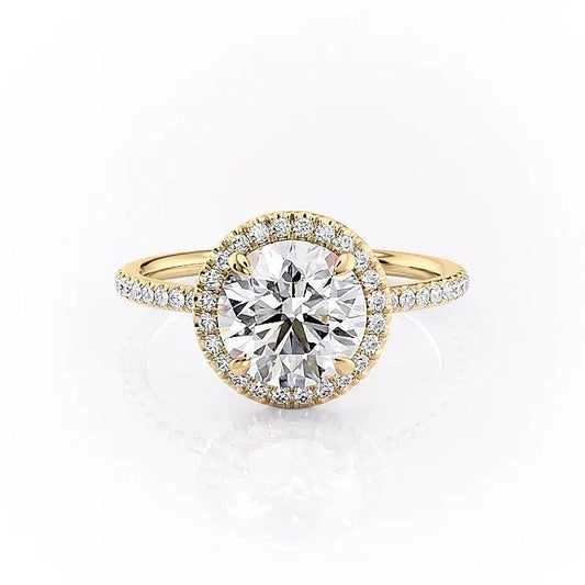 The Aurora — Round Lab Diamond Halo Engagement Ring