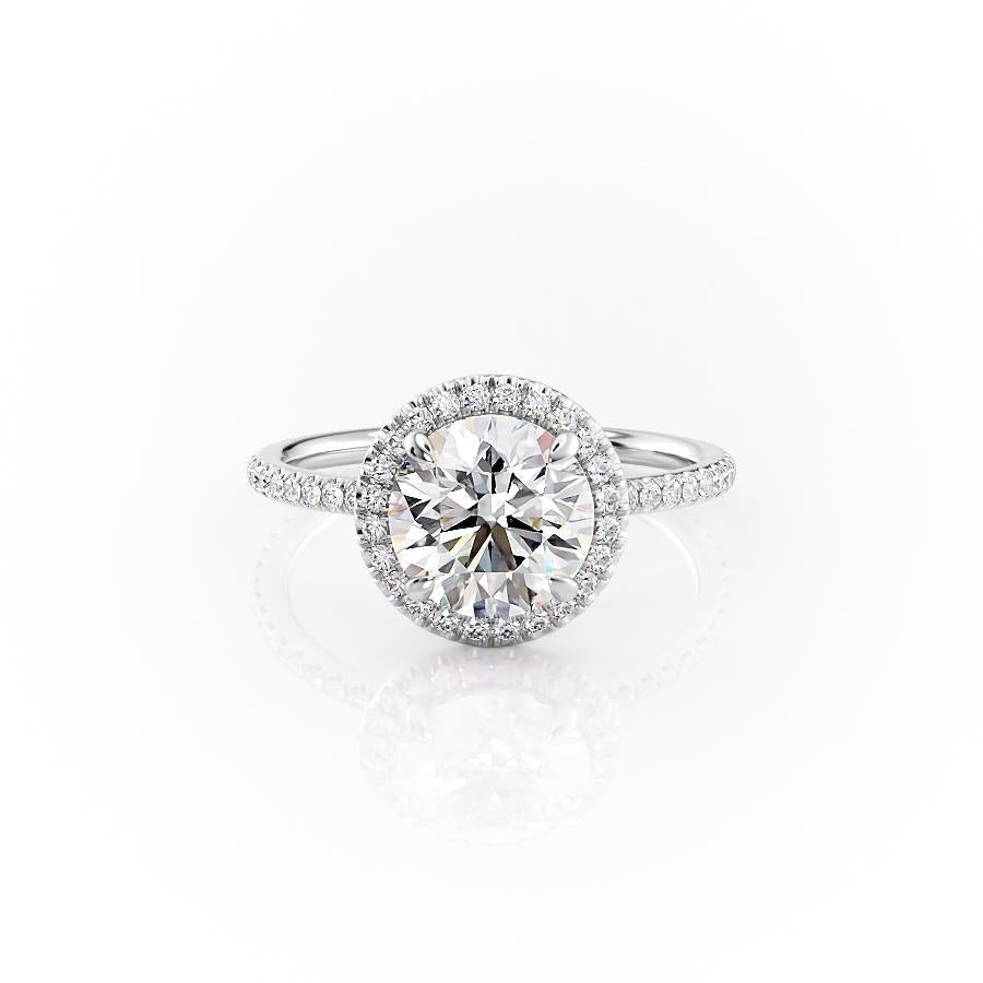 The Aurora — Round Lab Diamond Halo Engagement Ring