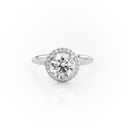 The Aurora — Round Lab Diamond Halo Engagement Ring