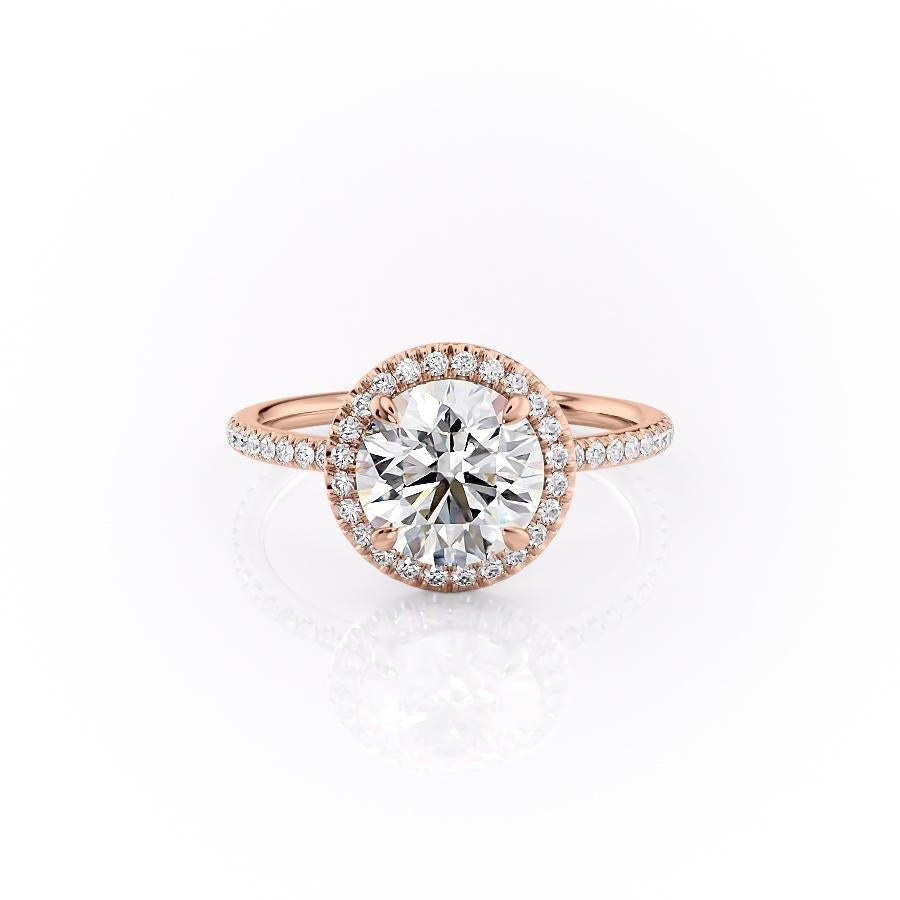 The Aurora — Round Lab Diamond Halo Engagement Ring