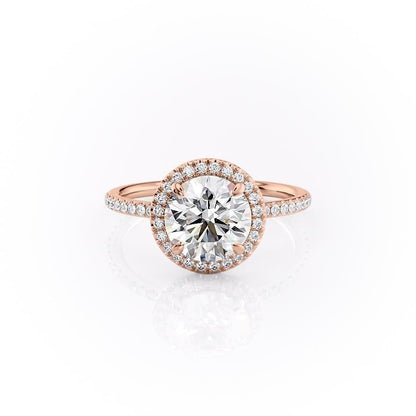 The Aurora — Round Lab Diamond Halo Engagement Ring