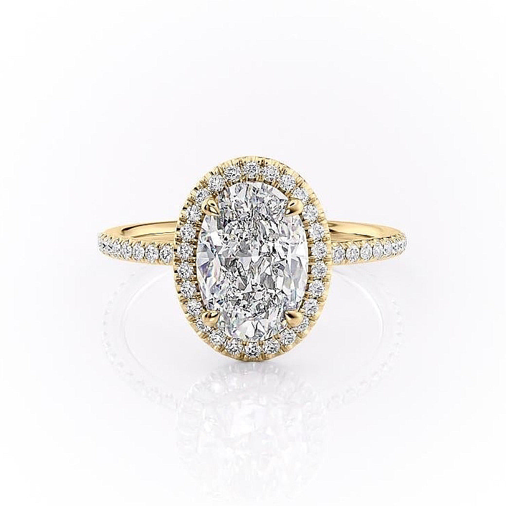 The Aurora — Oval Lab Diamond Halo Engagement Ring