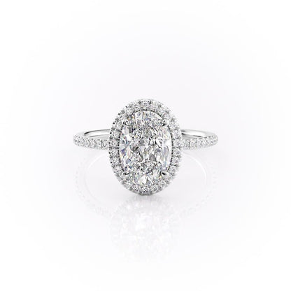 The Aurora — Oval Lab Diamond Halo Engagement Ring