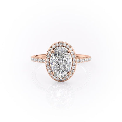 The Aurora — Oval Lab Diamond Halo Engagement Ring