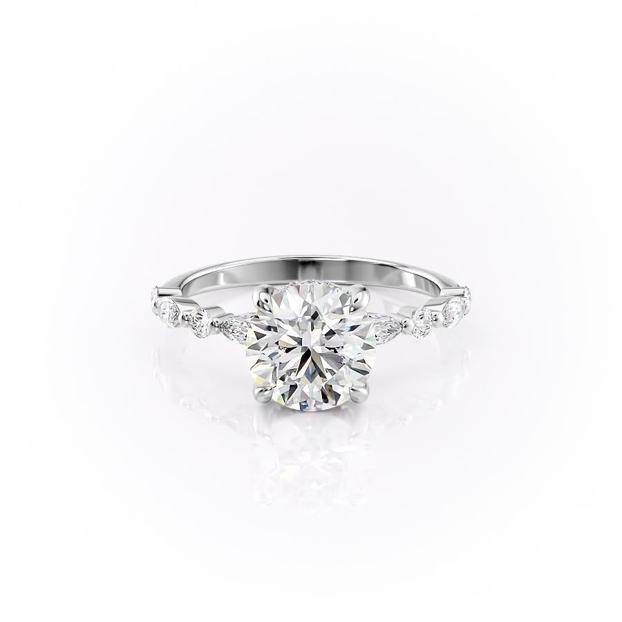 The Grace — Round Lab Diamond Secret Halo Engagement Ring