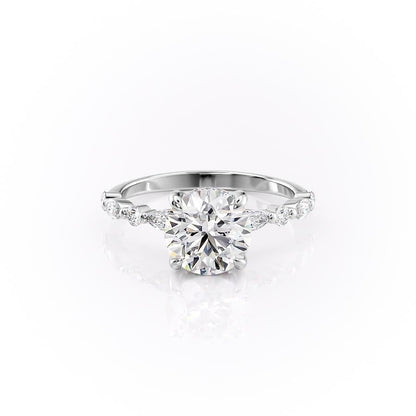 The Grace — Round Lab Diamond Secret Halo Engagement Ring