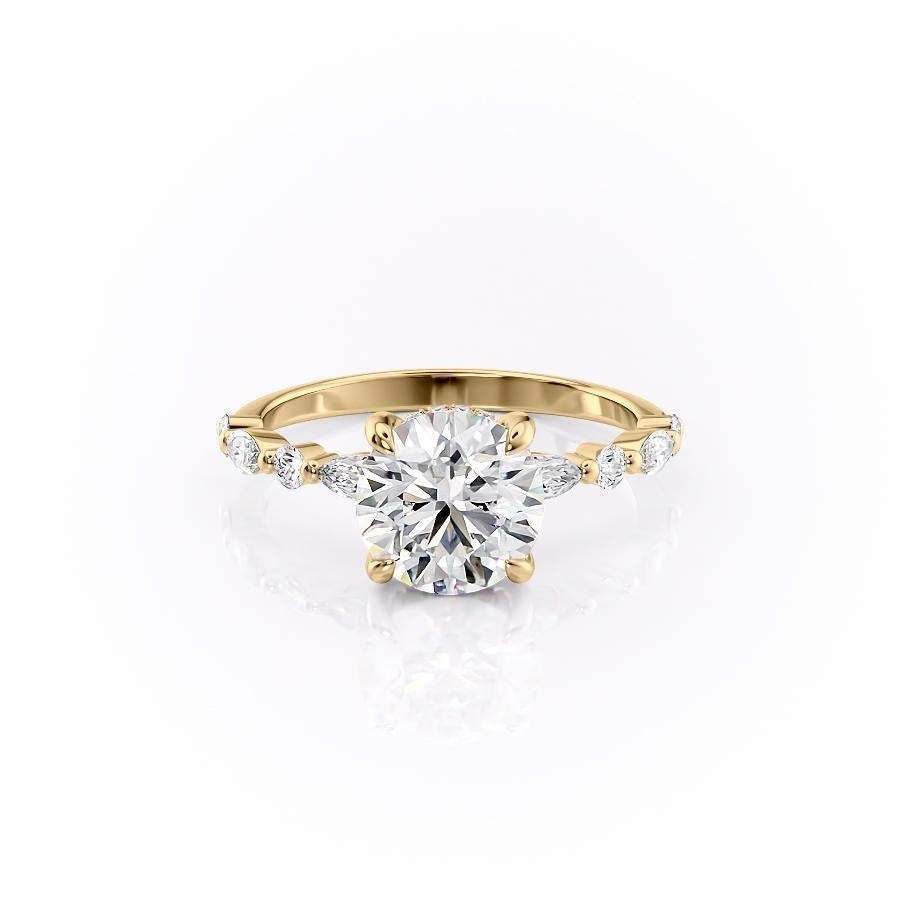 The Grace — Round Lab Diamond Secret Halo Engagement Ring