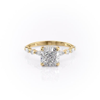 The Aurora — Cushion Lab Diamond Secret Halo Engagement Ring II