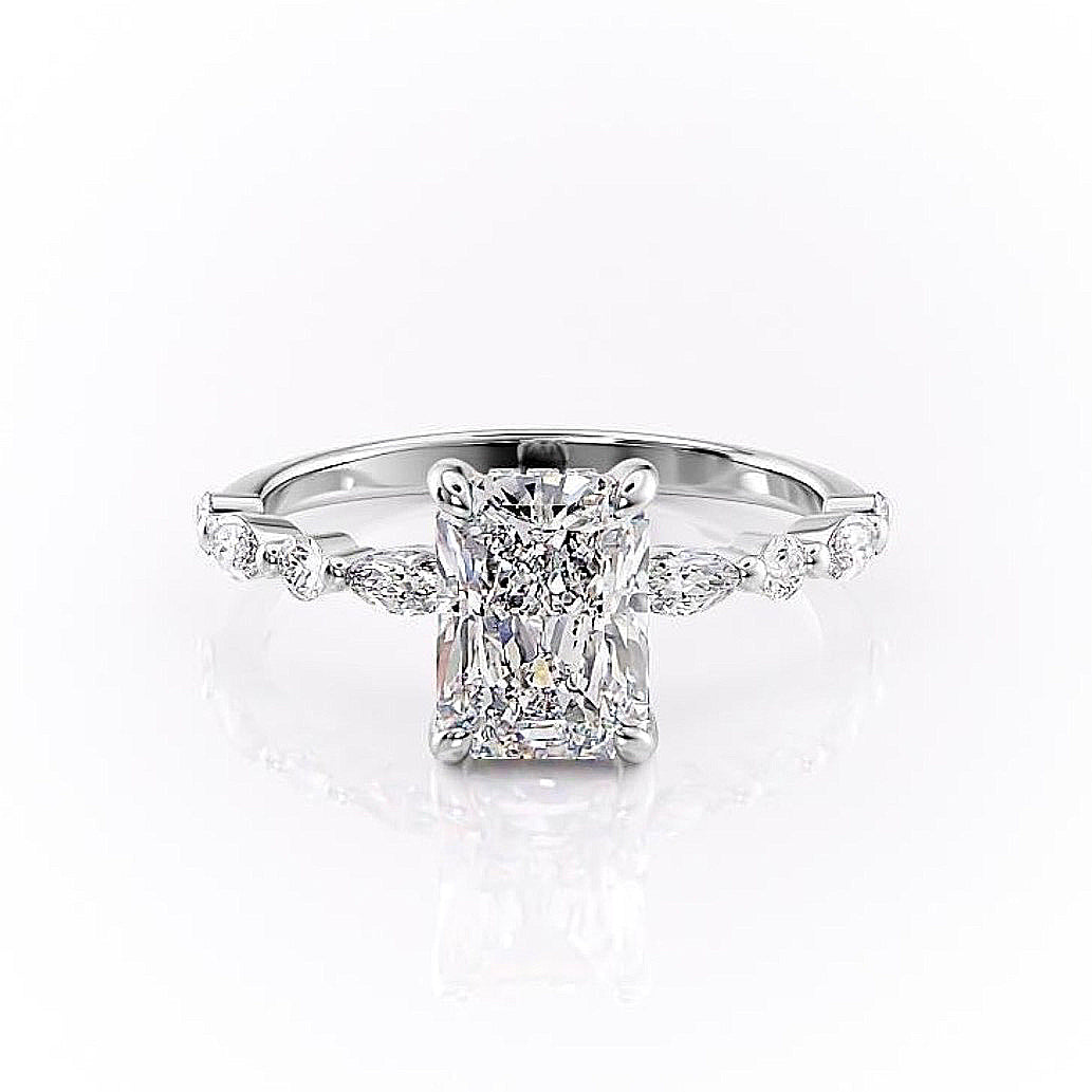 The Isla — Radiant Lab Diamond Secret Halo Engagement Ring