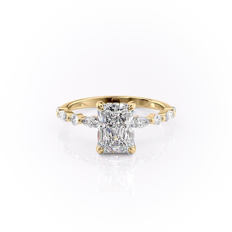 The Isla — Radiant Lab Diamond Secret Halo Engagement Ring