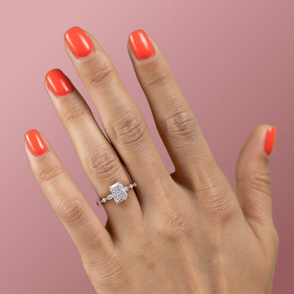 The Isla — Radiant Lab Diamond Secret Halo Engagement Ring