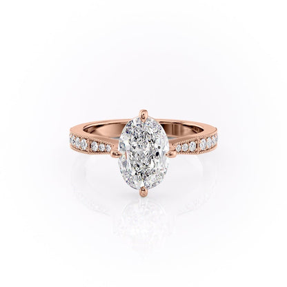 The Isla — Oval Lab Diamond Side-Stone Engagement Ring