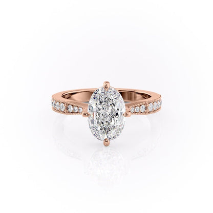 The Isla — Oval Lab Diamond Side-Stone Engagement Ring