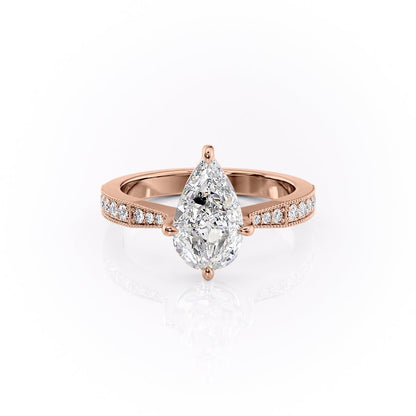 The Isla — Pear Lab Diamond Side-Stone Engagement Ring