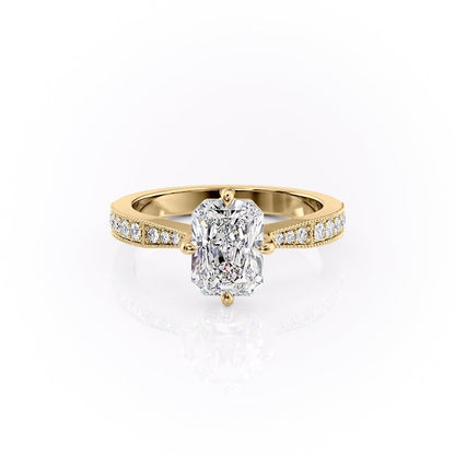The Isla — Radiant Lab Diamond Side-Stone Engagement Ring
