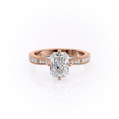 The Isla — Radiant Lab Diamond Side-Stone Engagement Ring