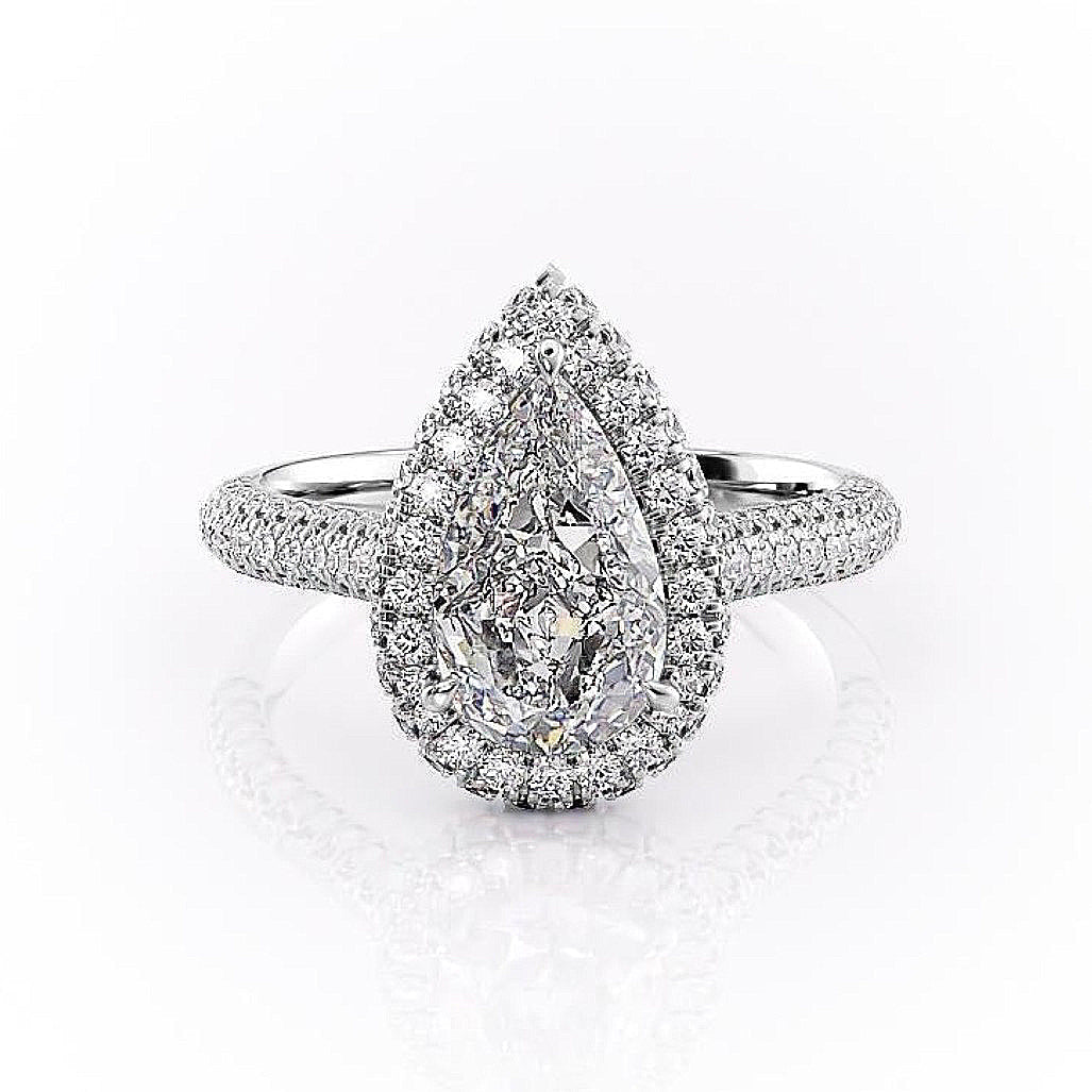 The Rose — Pear Lab Diamond Solitaire Engagement Ring II