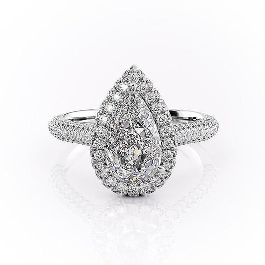 The Rose — Pear Lab Diamond Solitaire Engagement Ring II