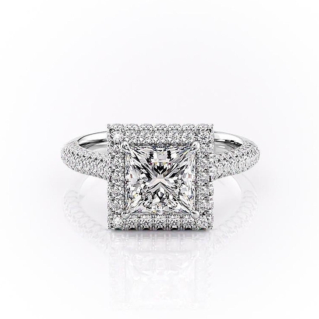The Clara — Princess Lab Diamond Solitaire Engagement Ring III