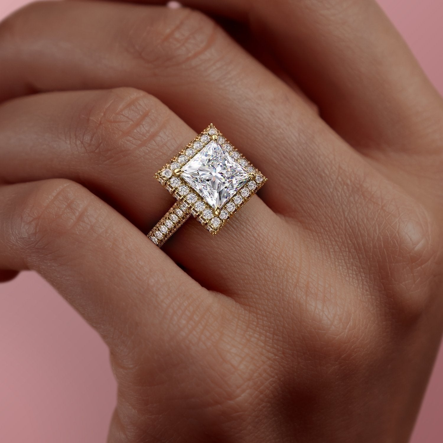 The Clara — Princess Lab Diamond Solitaire Engagement Ring III