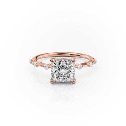 The Isla — Princess Lab Diamond Side-Stone Engagement Ring III